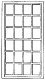Rico Engine House Windows -- 24-Pane, Scale 4 x 8′ 122 x 244cm pkg(3), O, Grandt Line Products Inc 3712