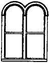 Windows -- Double Round-Top pkg(4), HO, Grandt Line Products Inc 5212