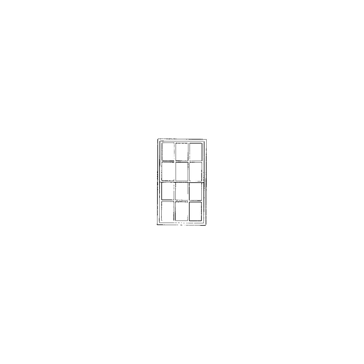 Double-Hung Factory Windows for Masonry Buildings -- 12-Pane - Scale 42 x 72′ 107 x 183c, O, Grandt Line Products Inc 3718