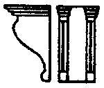 Corbels -- Double-S, 3`8` 112cm Height pkg(12), HO, Grandt Line Products Inc 5074
