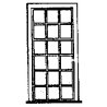 Window -- Engine House 18-Pane, Scale 42 x 91′ 107 x 231cm pkg(6), HO, Grandt Line Products Inc 5097