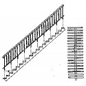35-Degree Concrete & Steel Staircase -- With Open Risers, HO, Grandt Line Products Inc 5176