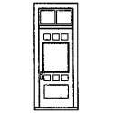 Doors -- Rio Grande Southern Ophir Depot Style 36 x 84′ pkg(4), HO, Grandt Line Products Inc 5197