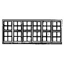 Windows -- 48-Pane Double Hung 186 x 70′, HO, Grandt Line Products Inc 5210