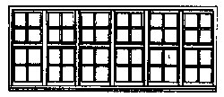 Windows -- 48-Pane Double Hung 186 x 70′, HO, Grandt Line Products Inc 5210