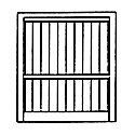 Warehouse Doors -- .9 x 1.05′ 2.3 x 2.7cm pkg(2), HO, Grandt Line Products Inc 5267