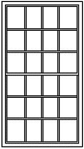 Masonry Windows pkg(8) -- 12 over 12 Scale 48 x 86′, HO, Grandt Line Products Inc 5278