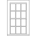 Double-Hung Windows -- 6-Over-6, Scale 30 x 56′ 76.2 x 142cm pkg(9), HO, Grandt Line Products Inc 5282