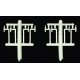 Locomotive Sander Brackets -- 4- & 6-Axle Trucks (Pewter), HO, Details West 330