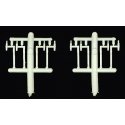 Locomotive Sander Brackets -- 4- & 6-Axle Trucks (Pewter), HO, Details West 330