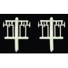 Locomotive Sander Brackets -- 4- & 6-Axle Trucks (Pewter), HO, Details West 330