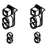 Headlight Sets - SP - Mars Lights, Pre-1958 Hood Units -- Double End pkg(8), HO, Details West 101