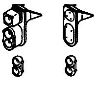 Headlight Sets - SP - Mars Lights, SD7/9 -- Single End pkg(6), HO, Details West 104