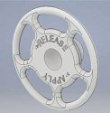 Loco Brake Wheel Kidney Bean -- 20′ Scale Diameter - Plastic pkg(2), HO, Cal Scale 190735