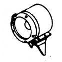 SP Barrel-Type Headlight -- Hinged Face, HO, Details West 109