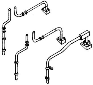 Fuel Tank Details -- Drain & Vent Pipes for GE, HO, Details West 305