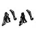 Diesel Parts -- Rerail Frog Set (Right & Left), HO, Details West 119