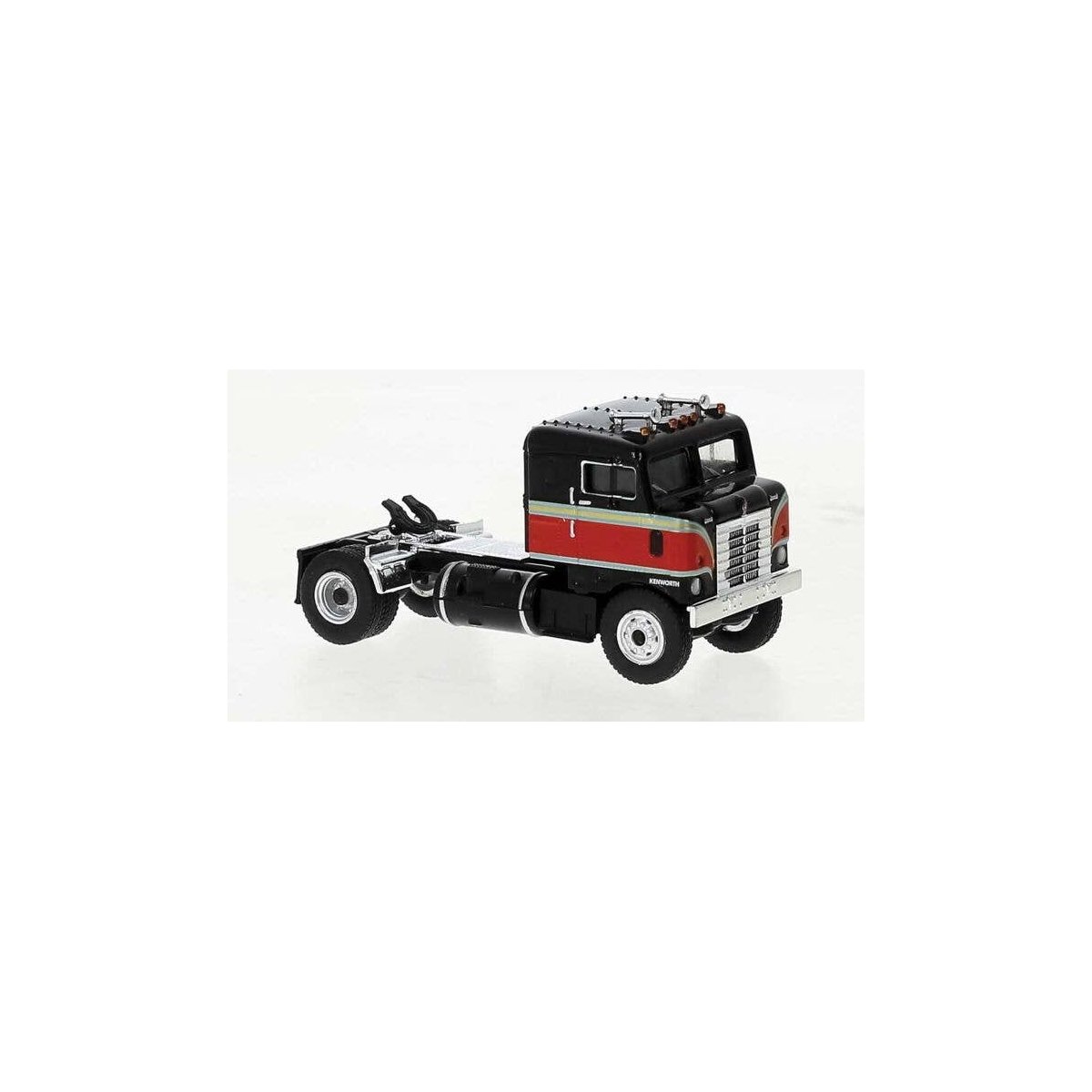 1950 Kenworth Bullnose Tractor Only - Assembled -- Black, Red, Green, HO, Brekina Automodelle 85950