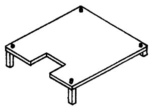 Antenna Mounting Stands pkg(2) -- Style 2, HO, Details West 223