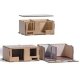 3 Apartment Interiors for WBS 70 Prefabricated Concrete Building -- Laser-Cut Kit with Interio, HO, Busch Gmbh & Co Kg 1990