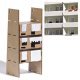 3 Apartment Interiors for WBS 70 Prefabricated Concrete Building -- Laser-Cut Kit with Interio, HO, Busch Gmbh & Co Kg 1990