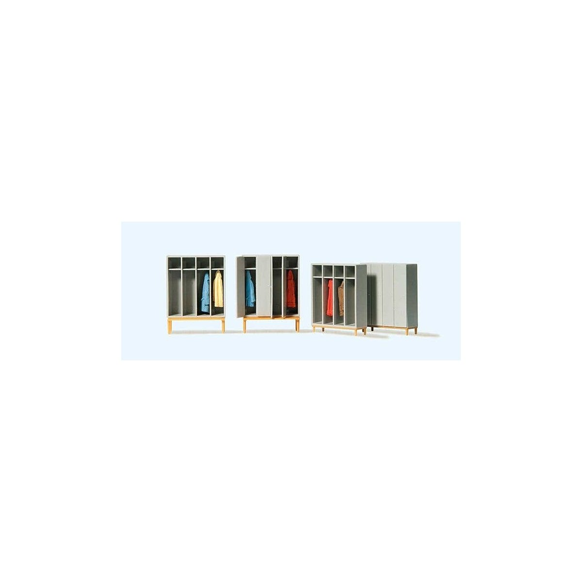 Wardrobe Interior Set - Kit pkg(4), HO, Preiser Kg 17188