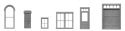 Window/Door Assortment II - pkg(130) -- One Each 8092 - 8133 22 Doors, 48 Architechtural Parts,, HO, Tichy Train Group 8134