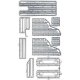 Large Rain Gutter Set -- 7 Sprues of Mixed Gutter Details, HO, Busch Gmbh & Co Kg 1999