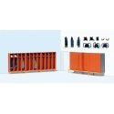 Firemen′s Lockers & Accessories -- 6 Lockers, HO, Preiser Kg 17708