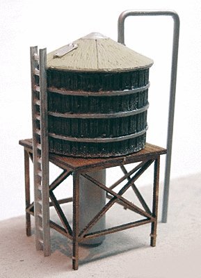 Wood Roof Tank - Making A Scene(TM) -- Resin & Metal Kit pkg(2), N, The N Scale Architect 20093