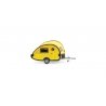 TB Camping Trailer - Assembled -- Yellow, HO, Wiking 9236