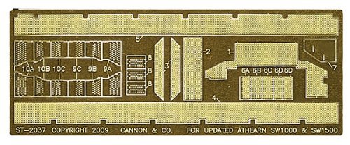Safety Tread & Step Kit (Photo-Etched Brass) -- For 2009 Athearn SW1500 & SW1000 w/Side Handrail, HO, Cannon & Company 2037