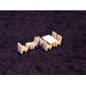 Passenger Car Seating -- Paired Dining Chairs pkg(24), HO, Palacecarco LLC 500724