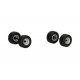 Heavy Duty Trailer Wheelsets for Krampe Bigbody 650 Trailer -- 8 Sets, HO, Herpa Models 54959