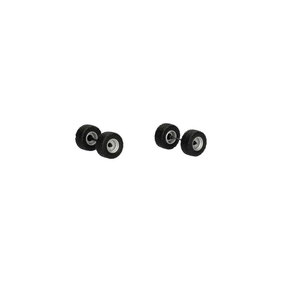 Heavy Duty Trailer Wheelsets for Krampe Bigbody 650 Trailer -- 8 Sets, HO, Herpa Models 54959