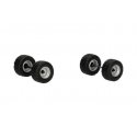 Heavy Duty Trailer Wheelsets for Krampe Bigbody 650 Trailer -- 8 Sets, HO, Herpa Models 54959