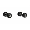 Heavy Duty Trailer Wheelsets for Krampe Bigbody 650 Trailer -- 8 Sets, HO, Herpa Models 54959