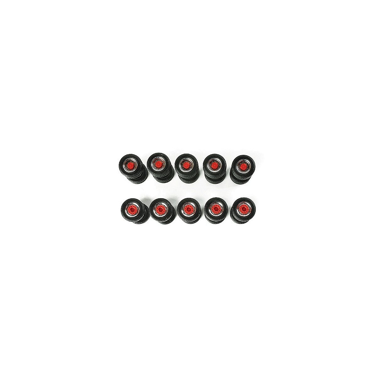 Herpa Accessories - Truck Wheels -- 5 Sets (chrome, red), HO, Herpa Models 52603