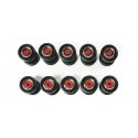 Herpa Accessories - Truck Wheels -- 5 Sets (chrome, red), HO, Herpa Models 52603