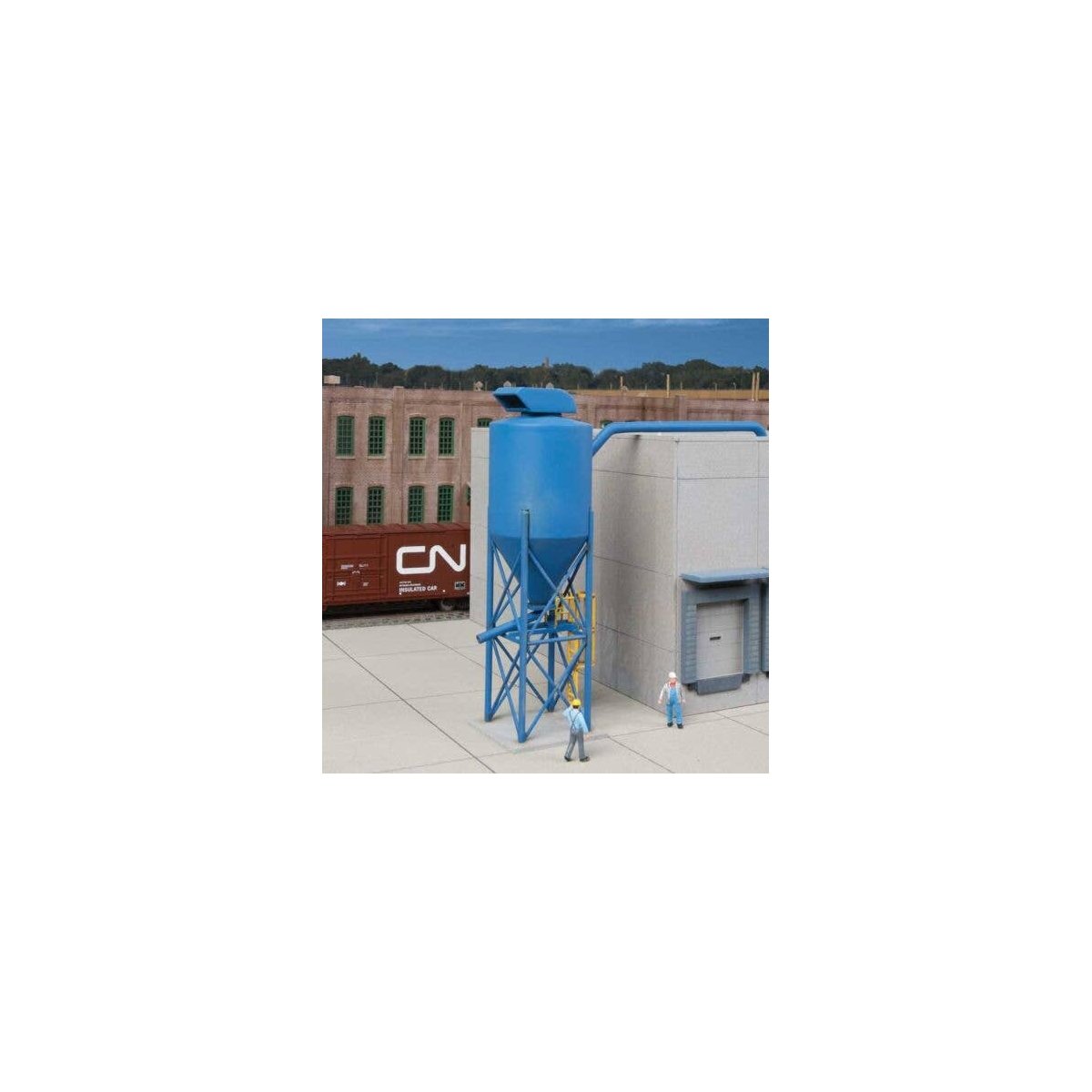 Particulate Dust Cyclone - Modern Industrial Park -- Kit - 1-5/8 x 1-5/8 x 5-3/16′ 4.1 x 4., HO, Walthers Cornerstone 4087