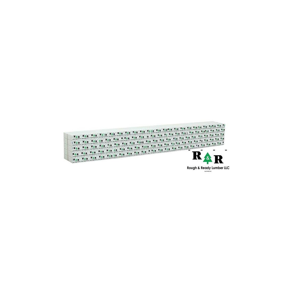 Wrapped Lumber Load for WalthersMainline 72′ Centerbeam Flatcar -- Rough & Ready Lumber (bla, HO, Walthers SceneMaster 3166