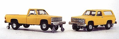 Hy-Rail Wheels For Light-Duty Vehicles - Kit (unpainted metal) -- Guide wheels (Hy-Rail Conversi, HO, Custom Finishing 7009