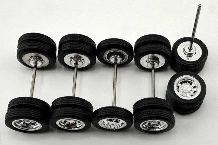 Tractor/Trailer Wheel Set -- 1mm, HO, HO Logistics Replicas 18850