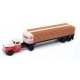 1941-1946 Chevrolet Tractor w/Flatbed Trailer & Load - Assembled - Mini Metals -- Kamm′s Beer (red, white), HO, Classic Metal 