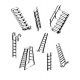 Steps & Ladders pkg(4), HO, Central Valley 1602
