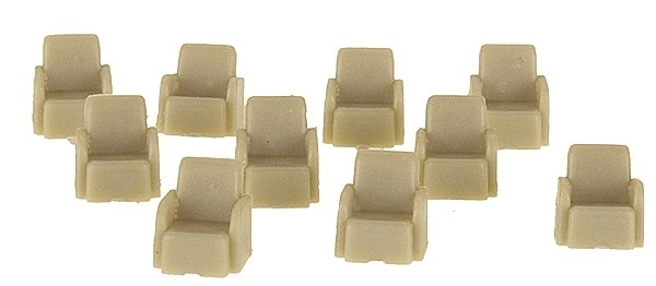 Passenger Car Seating -- Lounge Car Individual Seats pkg(30), HO, Palacecarco LLC 500430