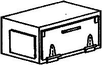 Passenger Car Parts -- 50′ Single Door Battery Box, HO, Custom Finishing 304