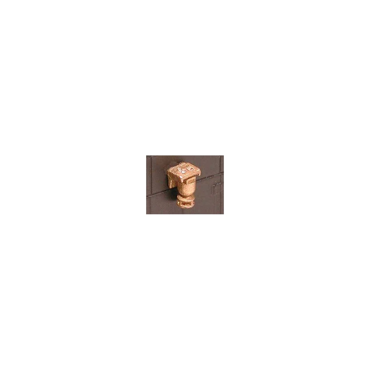 Graham White Electric Bell w/Mounting Bracket -- Lost Wax Brass Casting, HO, Cal Scale 627