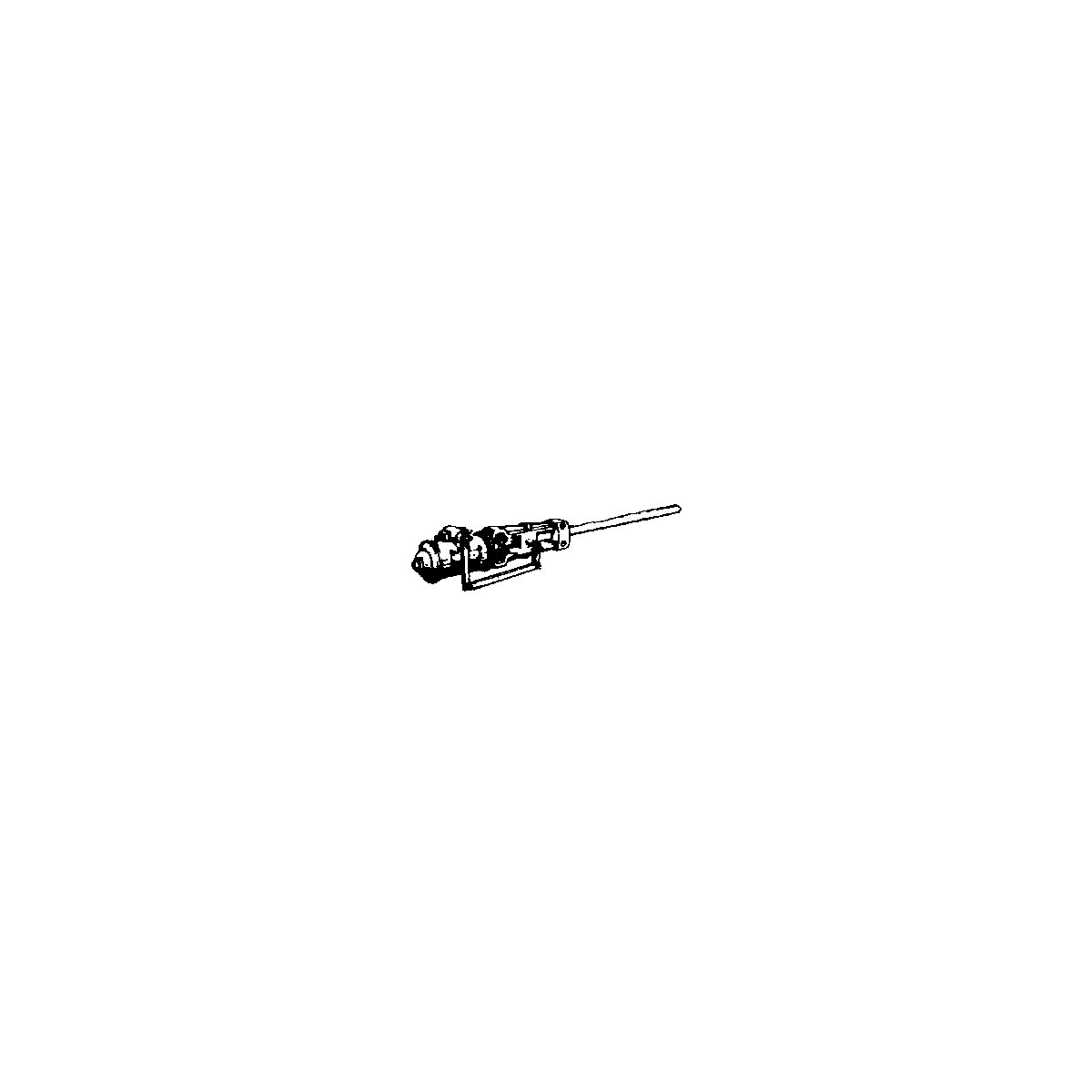 Steam Loco Power Reverse (Brass Casting) -- Type C, HO, Cal Scale 216