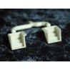 Underbody Details pkg(4) -- 4-Tread Fixed Steps For Rock Island Rebuilt Coaches, HO, Palacecarco LLC 4003